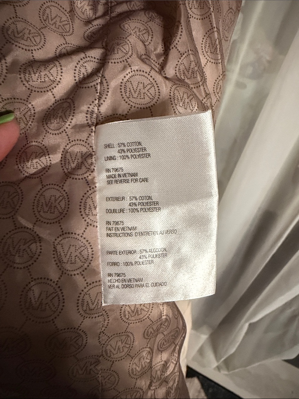 MICHAEL Michael Kors Hooded Trench Coat in Light Beige - Picture 3 of 3